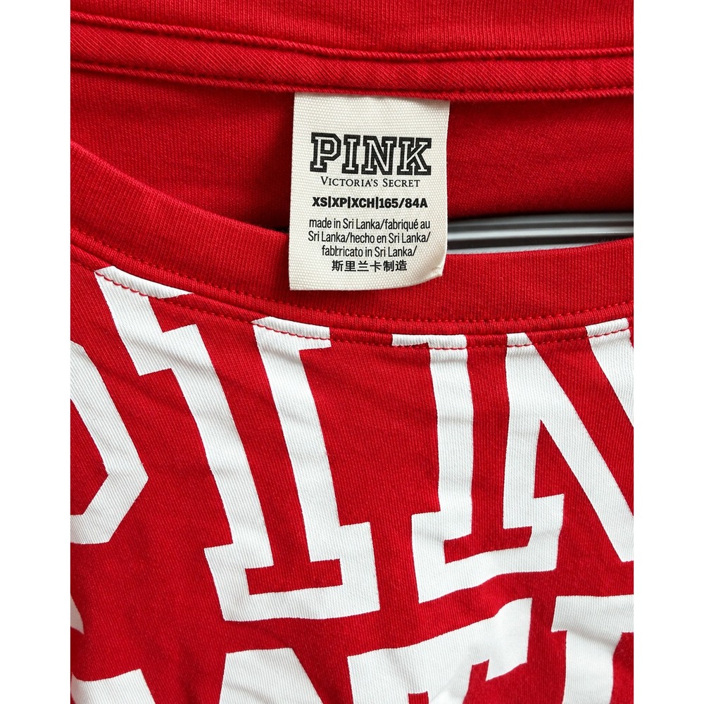 PINK Victoria's Secret Red Holiday Snowflake Crop Top & Shorts Set XS